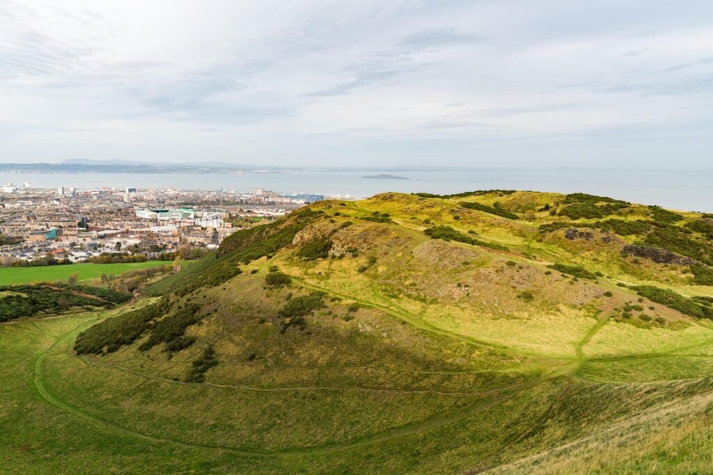 edinburgh, hill, city, england, uk