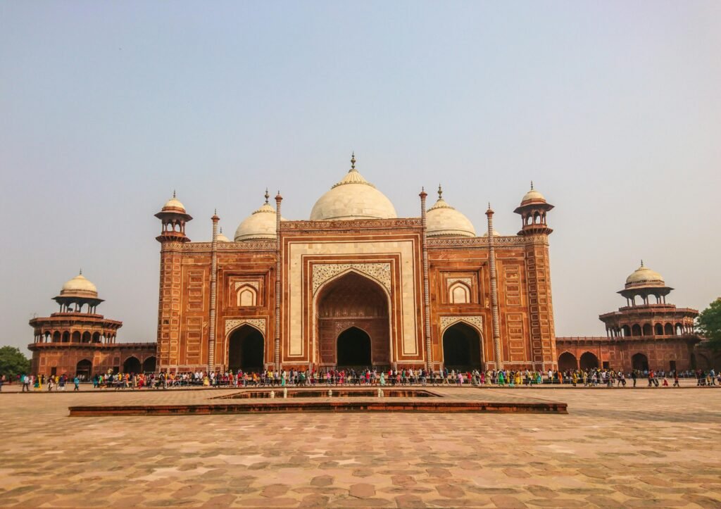 Captivating view of Agra Mosque, a famous architectural landmark in India, captured in daylight.